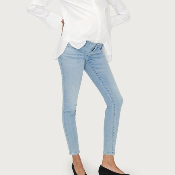 HATCH Under Belly Slim Leg Maternity Jeans Light Wash Womens Size 31 NWT E101806 - Picture 2 of 16